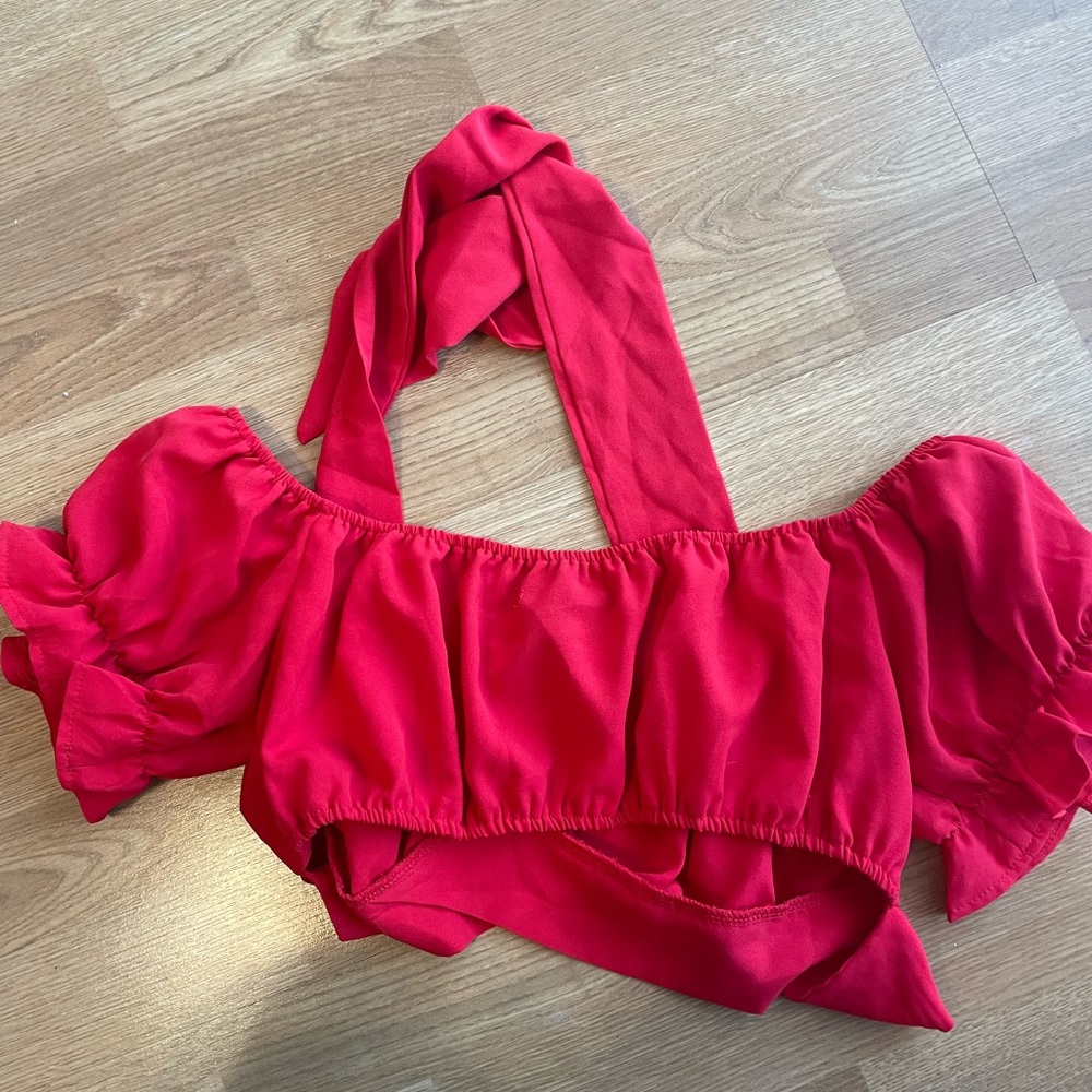Summer Ruffle Cropped Top- Ref - Picture 2 of 2